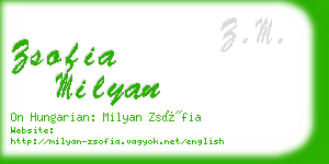 zsofia milyan business card